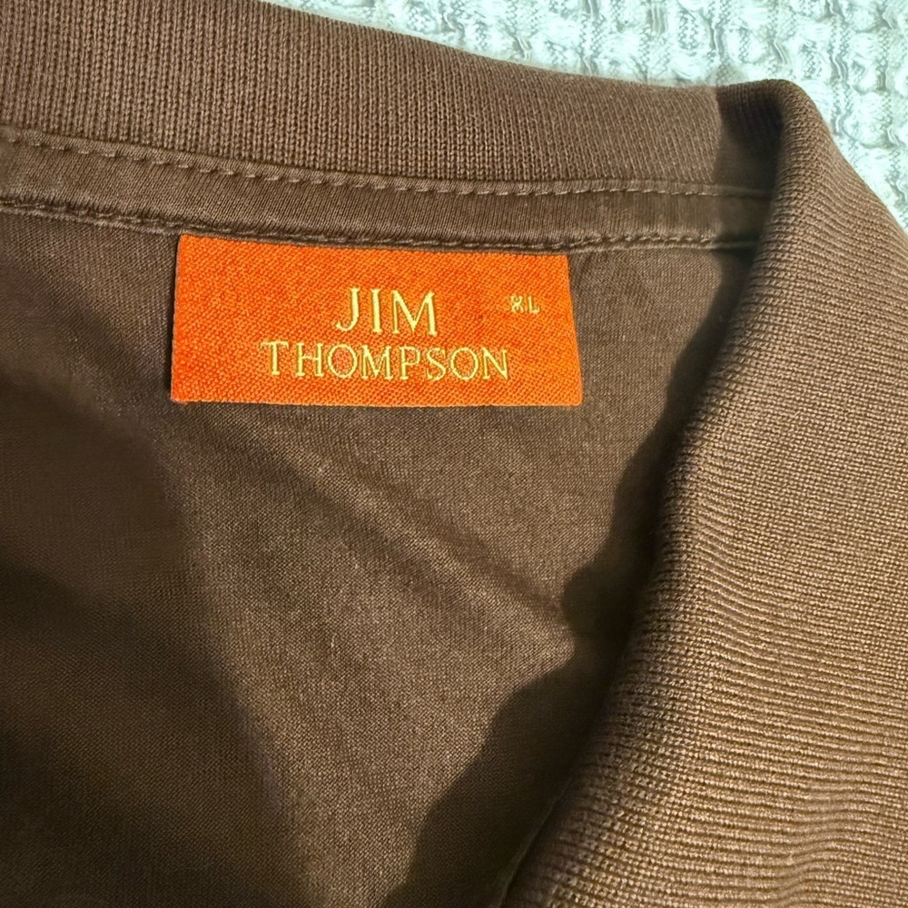 NWOT Jim Thompson Brown Polo Shirt Size XL - Picture 2 of 8